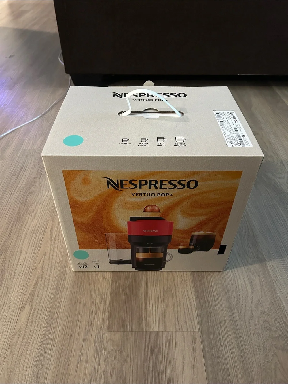 Nespresso Vertuo Pop+ Coffee Machine - in mint green /teal